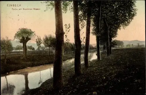 Ak Einbeck in Niedersachsen, Partie am Krummen Wasser