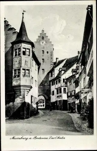 Ak Meersburg am Bodensee, Partie zum Obertor