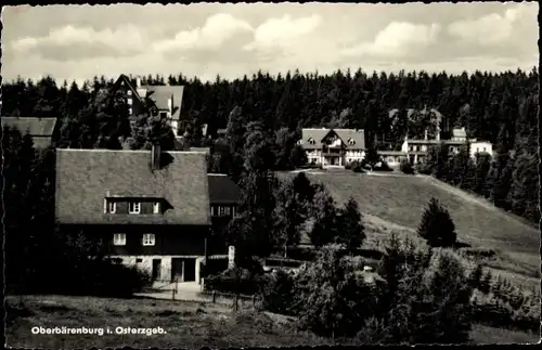 Ak Oberbärenburg Altenberg im Erzgebirge, Teilansicht, Häuser