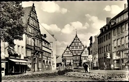 Ak Paderborn in Westfalen, Marienplatz, Geschäfte