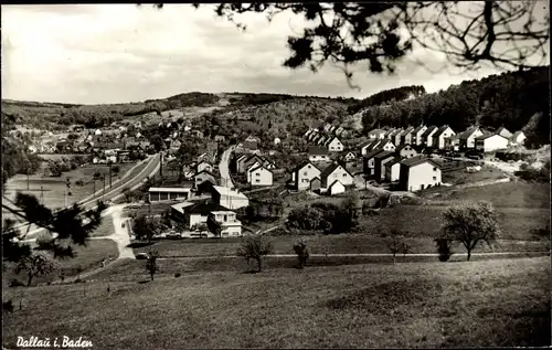 Ak Dallau Elztal in Baden, Gesamtansicht der Stadt, Hang, Häuser, Wald