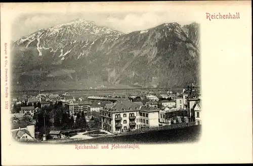 Ak Bad Reichenhall in Oberbayern, Gesamtansicht, Hohenstaufen