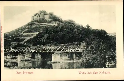 Ak Bad Münster am Stein Ebernburg, Burg, Nahethal