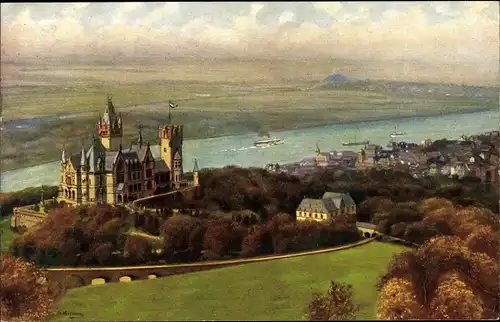 Ak Königswinter am Rhein, Drachenfels, Drachenburg, Godesberg