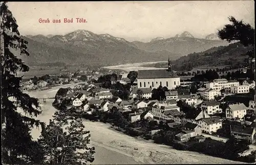 Ak Bad Tölz in Oberbayern, Gesamtansicht