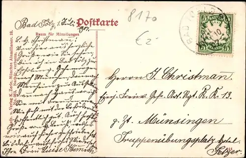 Ak Bad Tölz in Oberbayern, Gesamtansicht