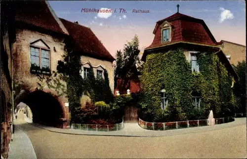 Ak Mühlhausen in Thüringen, Rathaus