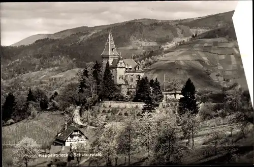 Ak Kappelrodeck im Schwarzwald, Teilansicht, Schloss Rodeck