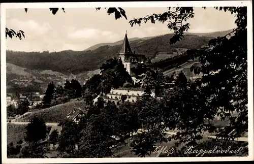 Ak Kappelrodeck im Schwarzwald, Teilansicht, Schloss Rodeck