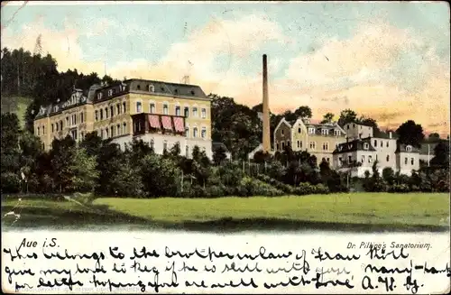 Ak Aue im Erzgebirge Sachsen, Dr. Pillings Sanatorium