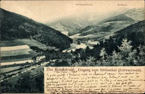 Ak Hinterzarten Schwarzwald, Himmelreich, Eingang zum Höllenthal