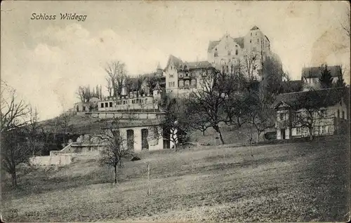 Ak Möriken Wildegg Kanton Aargau, Schloss Wildegg, Panorama