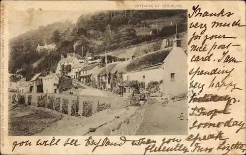 Ak Lynmouth Devon England, Cottages