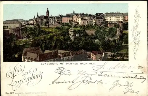 Ak Pfaffenthal Luxemburg, Ortsansicht von Pfaffenthal-Theil