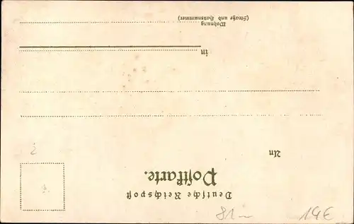 Litho Lindenau Leipzig in Sachsen, Gondelteich, Gasthof zu Lindenau, Innenansicht