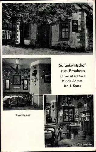 Ak Oberneukirchen in Oberbayerrn, Schankwirtschaft zum Brauhaus, Rudolf Ahrens, Innenansicht