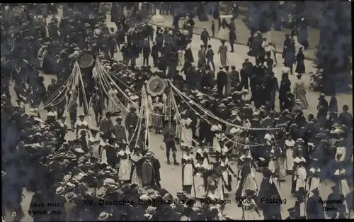 Foto Ak München, XV. Deutsches Bundesschießen 1906, Festzug