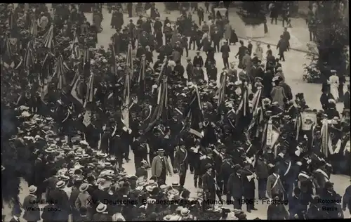 Foto Ak München, XV. Deutsches Bundesschießen 1906, Festzug