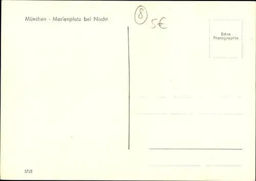 Ak München, Marienplatz, Nachtbeleuchtung