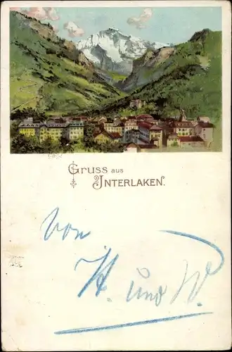 Litho Interlaken Kanton Bern Schweiz, Panorama