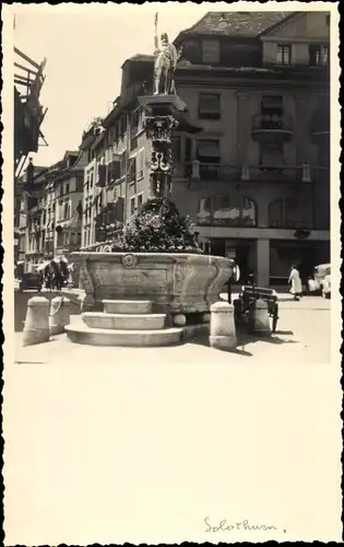 Foto Ak Solothurn Stadt Schweiz, Stadtpartie, Denkmal