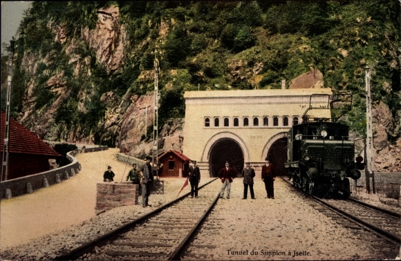 Ak Iselle di Trasquera Piemonte, Tunnel du Simplon, Simplontunnel
