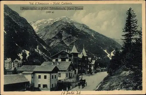 Ak Carbonin Schluderbach Toblach Dobbiaco Südtirol, Val d'Ampezzo, Hotel Carbonin