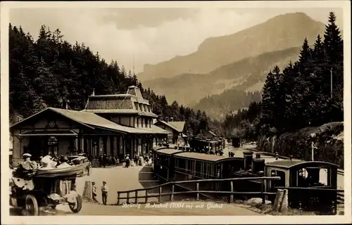 Ak Brünig Meiringen Kt. Bern Schweiz, Bahnhof Brünig Hasliberg