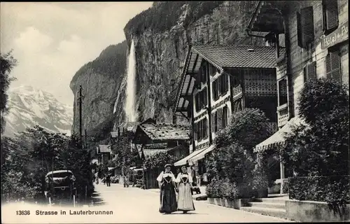 Ak Lauterbrunnen Kt Bern, Straßenpartie, Hotel