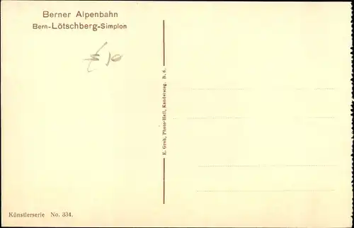 Ak Frutigen Kanton Bern, Lötschbergbahn, Bahnhof, Berner Alpenbahn