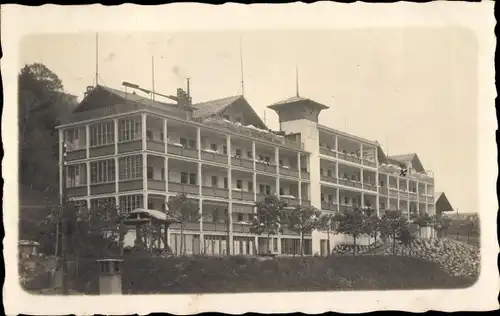 Foto Ak Leysin Kanton Waadt, Clinique Les Hirondelles