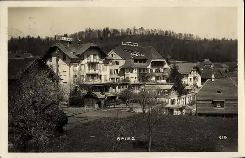 Ak Spiez am Thuner See Kanton Bern, Hotel Bellevue