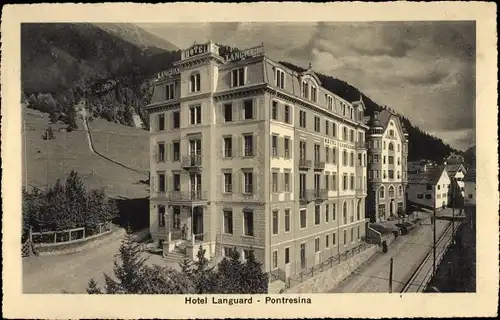 Ak Pontresina Kanton Graubünden Schweiz, Hotel Languard