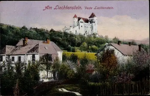 Ak Maria Enzersdorf Niederösterreich, Burg Liechtenstein, Veste