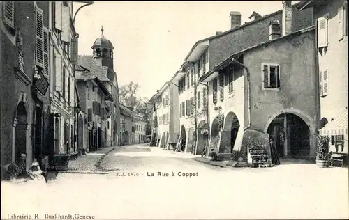 Ak Coppet Kanton Waadt, La Rue