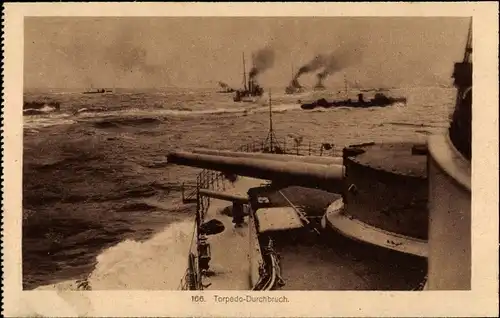 Ak Deutsche Kriegsschiffe, Torpedo Durchbruch