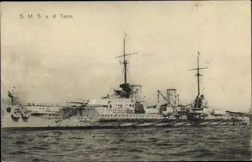 Ak Deutsches Kriegsschiff, SMS von der Tann, Kaiserliche Marine