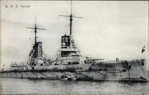 Ak Deutsches Kriegsschiff SMS Kaiser