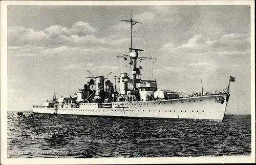 Ak Deutsches Kriegsschiff Karlsruhe, Kleiner Kreuzer, Reichsmarine