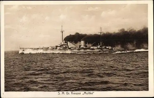 Ak Deutsches Kriegsschiff SMS Goeben, Großer Kreuzer, Schlachtkreuzer, Moltke Klasse