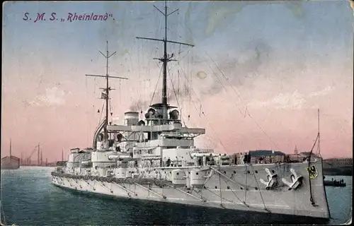 Ak Deutsches Kriegsschiff SMS Rheinland