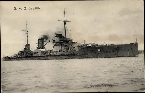 Ak Deutsches Kriegsschiff, SMS Seydlitz, Großer Kreuzer, Kaiserliche Marine