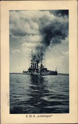 Ak Deutsches Kriegsschiff SMS Lothringen, Kaiserliche Marine