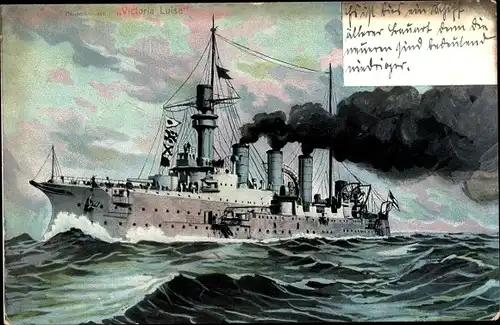 Ak Deutsches Kriegsschiff, SMS Victoria Luise, Panzerkreuzer