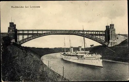 Ak Levensau Neuwittenbek in Schleswig Holstein, Levensauer Hochbrücke, SMY Hohenzollern