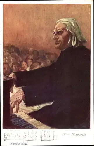 Künstler Ak Friedrich, Komponist Franz Liszt, Liszt Ferencz, Portrait