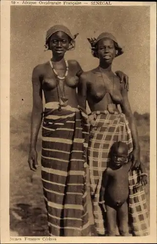 Ak Afrique Occidentale Francaise, Senegal, Jeunes Femmes Cereres