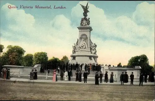 Ak London City England, Queen Victoria Memorial