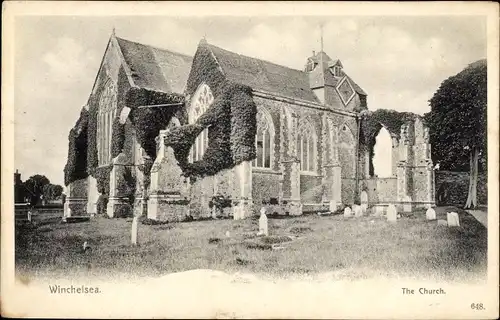 Ak Winchelsea East Sussex England, The Church