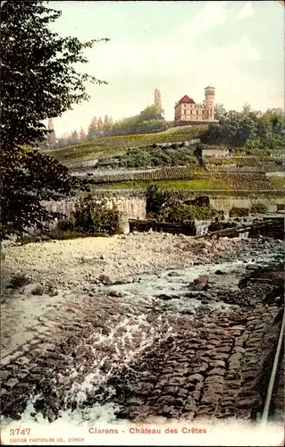 Ak Clarens Montreux Kanton Waadt, Chateau des Cretes